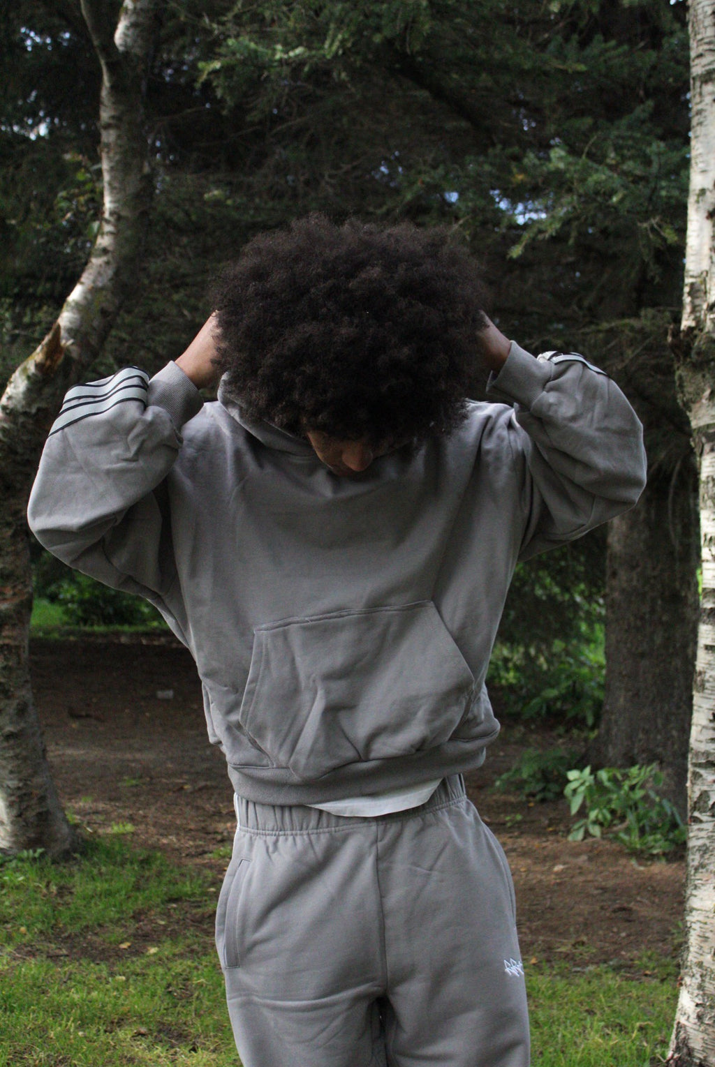 CRANZ X RVK ROSES 2 stripe hettupeysa