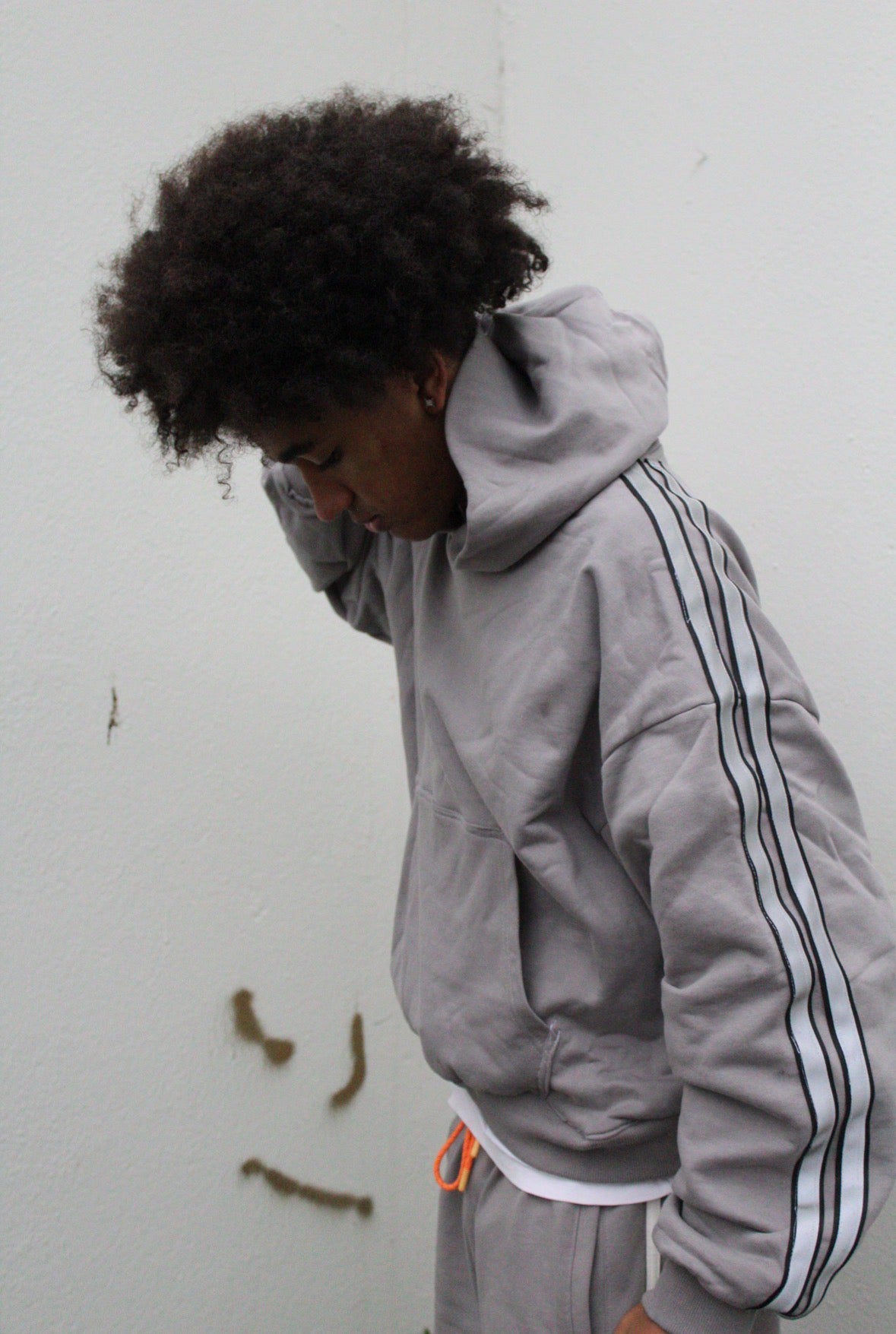 CRANZ X RVK ROSES 2 stripe hettupeysa